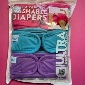 Paw Inspired Washable Female Dog Diaper or Cat Diaper, 3 Pack, size Small NWT
